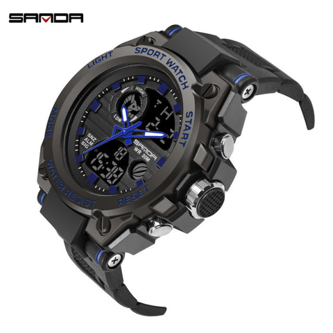 SANDA Top Brand Luxury Military Army Men Quartz Watch New Men's Sports Watches Men Waterproof S Shock Clock relogio masculino