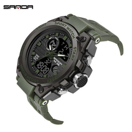 SANDA Top Brand Luxury Military Army Men Quartz Watch New Men's Sports Watches Men Waterproof S Shock Clock relogio masculino