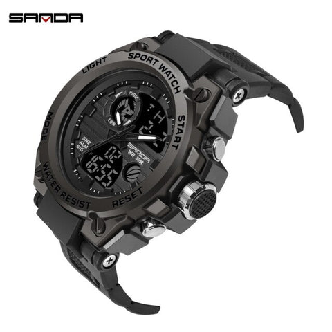 SANDA Top Brand Luxury Military Army Men Quartz Watch New Men's Sports Watches Men Waterproof S Shock Clock relogio masculino